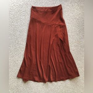 Banana Republic Copper/Rust Satin Slip Skirt